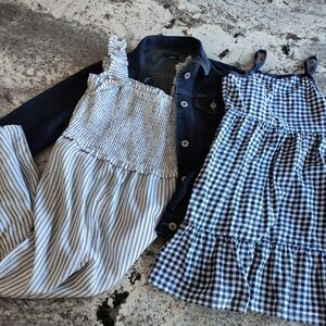 Old Navy Blue and White Striped Top
